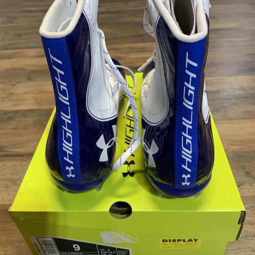 Blue Men's Molded Cleats High Top