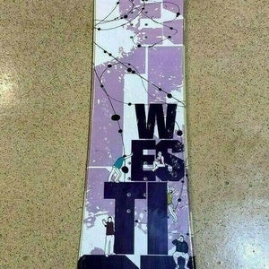 Westige White Purple Party Snowboard Camber Cap 150cm With Burton Sticker