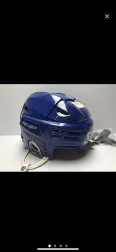 Blue Used Large Bauer Re-Akt 200 Helmet