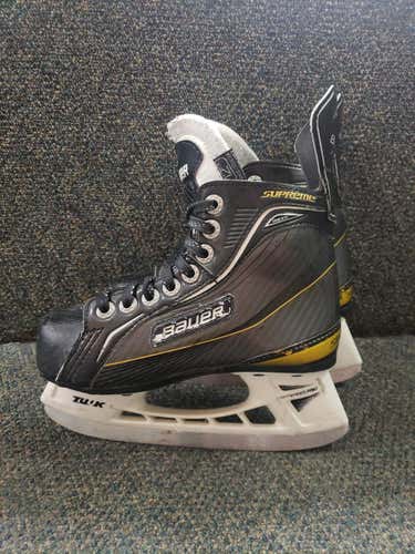Used Youth Bauer Supreme One100 Hockey Skates Extra Wide Width Size 12