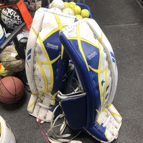 Blue Senior 34" Reebok  Goalie Leg Pads