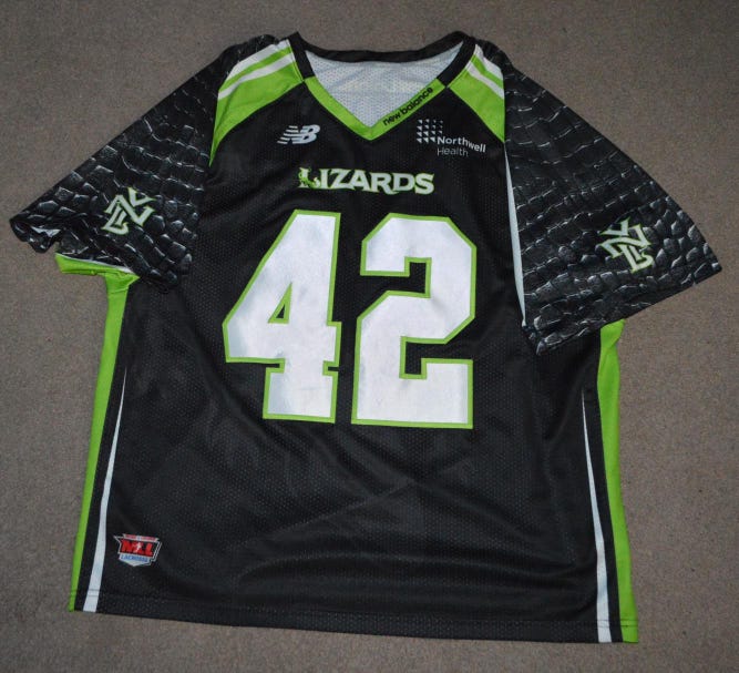 Mark Matthews New York Lizards MLL Lacrosse Game Worn Used Jersey PHOTOMATCHED