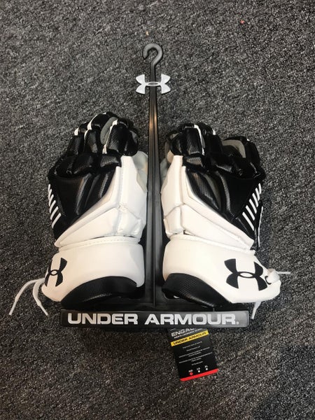 Black New Player's Under Armour Engage 2 / 12" Lacrosse Gloves