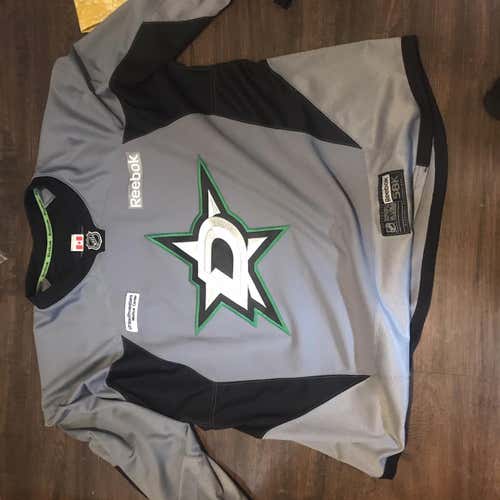 Used Reebok Dallas Stars Pro Stock 58+ Practice Jersey Gray