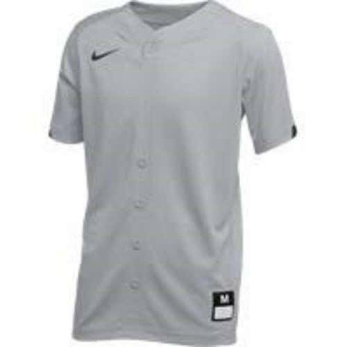 NWT Nike Team Vapor 1 Button Laser Jersey Grey Boy's Size Medium