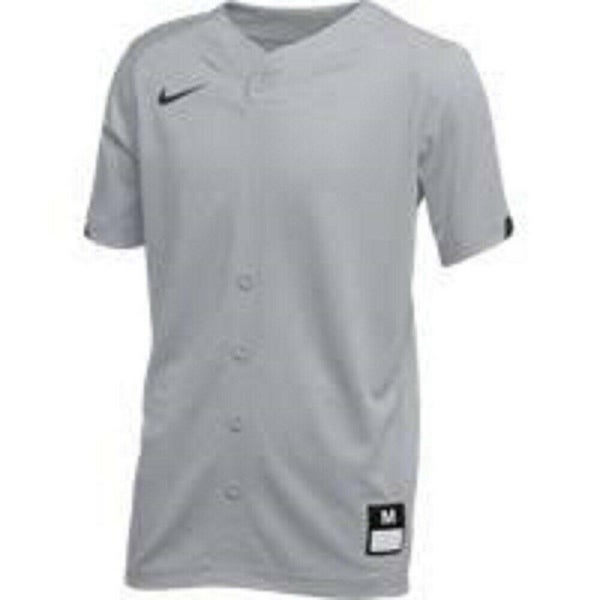 NWT Nike Team Vapor 1 Button Laser Jersey Grey Boy's Size Medium
