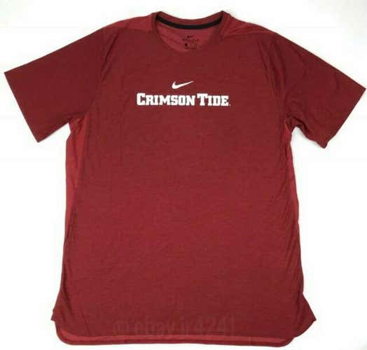 NWT Nike Dri Fit Alabama Crimson Tide Authentic Short Sleeve Tee Men's Sz. L