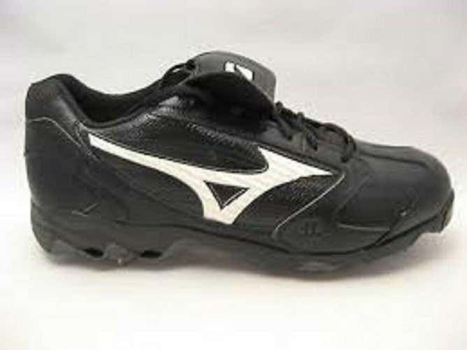 NIB Mizuno 9 Spike Classic G4 Low Baseball Shoes Cleats Black White