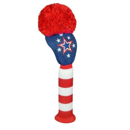 Just 4 Golf Embriodered Stars Driver Headcover (Navy/Red/White) J4G NEW