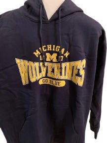 NWT Officially Licensed NCAA Michigan Wolverines Men's Pro Weight Hoodie