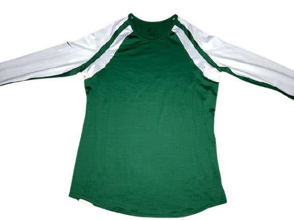 NWT Nike Men's Dri Fit Long Sleeve Top Green White Green Sz. L Free Shipping
