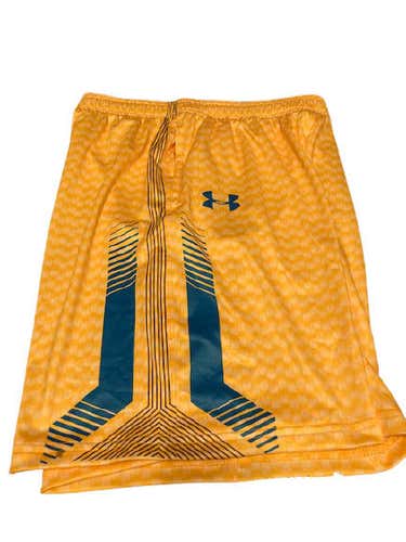 New W/O Tags Under Armour Soccer Shorts Yellow Kids Sz. L Free Shipping