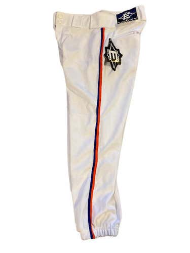 NWT Easton Deluxe Youth Piped Baseball Pants White Blue Orange XL Free Shipping