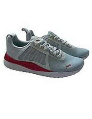 VGC Puma Ladies Pacer Net Cage Running Shoes Grey/Purple Size 8 Free Shipping