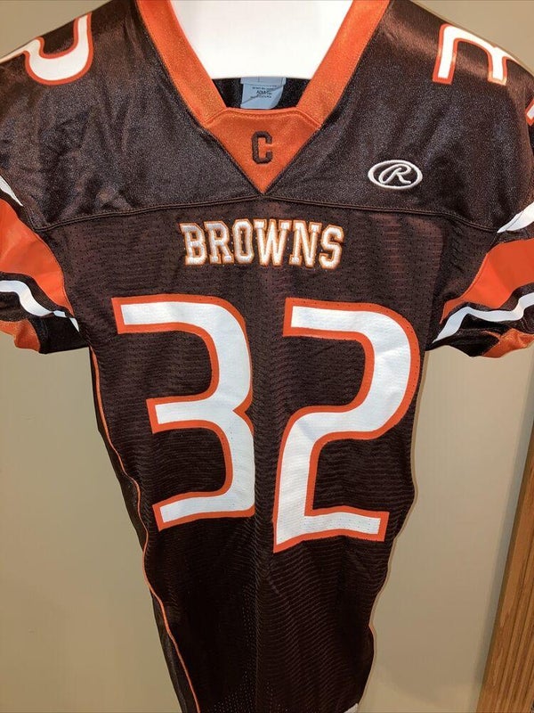 Cleveland Browns #42 Game Used Brown Practice Workout Shirt Jersey XL  DP45236