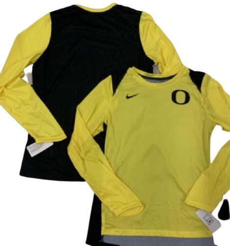 NWT Nike Oregon Digital Hyper Elite LS Basketball Shooting Shirt Yellow Sz. M