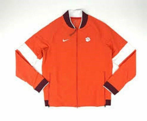 NWT Nike Dri Fit Therma Clemson Tigers Full Zip Sideline Jacket Orange Men's Med