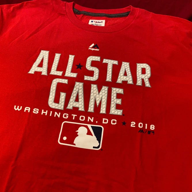 2018 Washington Nationals MLB All Star Game Red Adult XL Majestic T-Shirt
