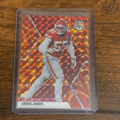 Chris Jones Kansas City Chiefs Mosaic Orange Reactive Prizm Base Card #7