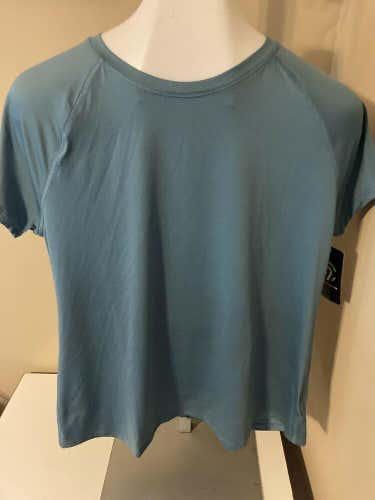 NWT C9 by Champion Short Sleeve Training Top Teal Sz. L Free Shipping