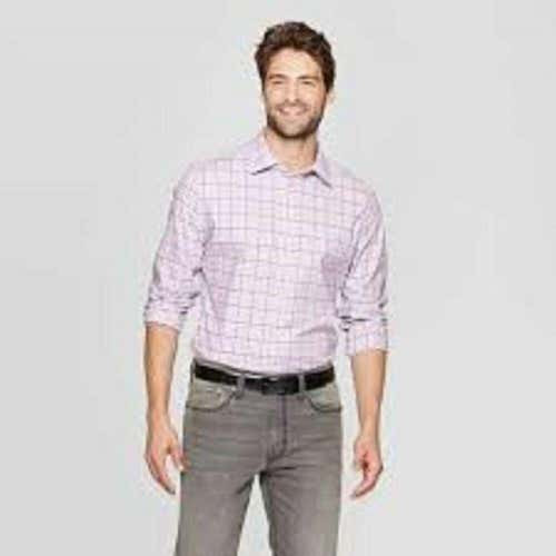 NWT Goodfellow & Co. Long Sleeve Slim Fit Dress Shirt Lavender Free Shipping
