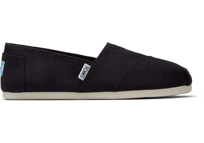 NIB Toms Classic Flats in Black Canvas Size 10 Free Shipping