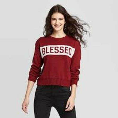 NWT Women's Blessed Graphic Sweatshirt - Modern Lux (Juniors') Sz. S
