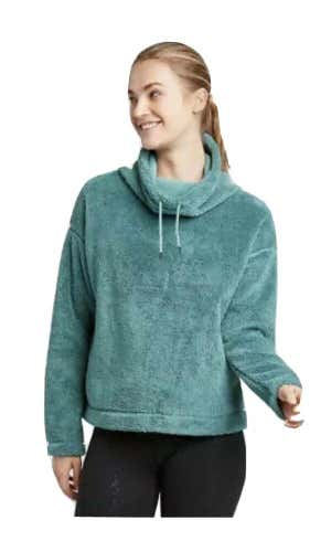 C9 By Champion Women’s Cozy Fleece Pullover Aqua Tonic XS Free Shipping