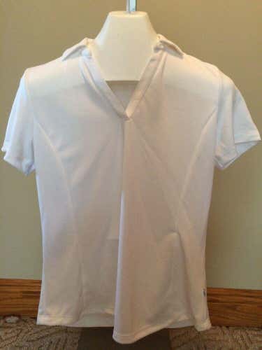 NWT Lady Hagan Core SS Polo Golf Shirt White Missy Size Small Free Shipping
