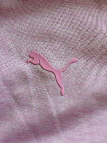 NWT PUMA Women's Super Soft Golf Polo Pale Pink Heather XL Free Shipping
