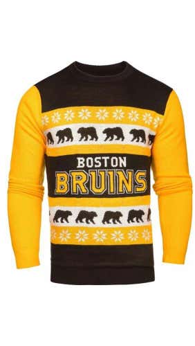 NWT Boston Bruins Officially Licensed LED Ugly Sweater Free Shipping