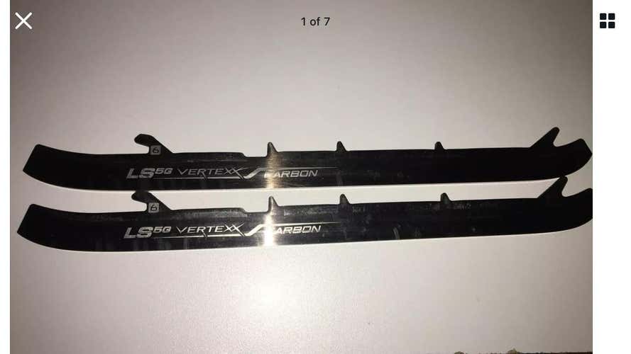 Bauer LS5G Vertexx Edge Carbon Goalie Steel Runners Blades, Size 6, 6.5 Skates