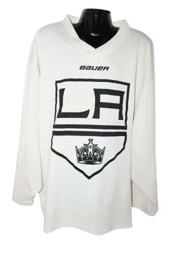 BAUER HOCKEY LA KINGS YTH XL - WHITE PRACTICE JERSEY YOUTH XLARGE USED