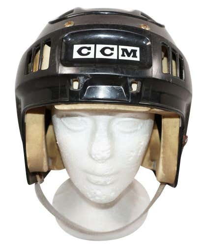CCM ICE HOCKEY BLACK HELMET ADULT SR XSMALL TO MEDIUM 19-23.25" USED VINTAGE 90s