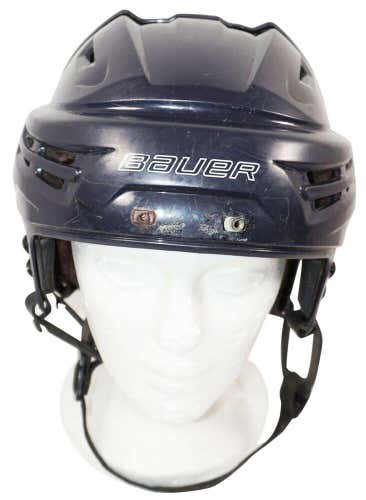 BAUER ICE HOCKEY DARK BLUE RE-AKT SR HELMET ADULT SENIOR MEDIUM 22"-23.4" USED