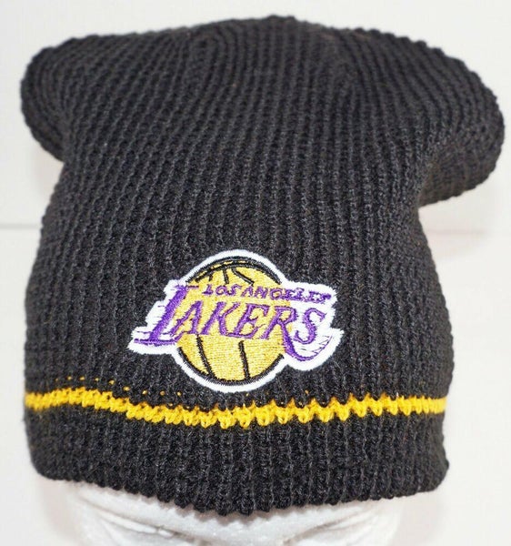 NBA, Accessories, La Lakers Nba Embroidered Beanie Hat Basketball Winter  Sport Purple Yellow New