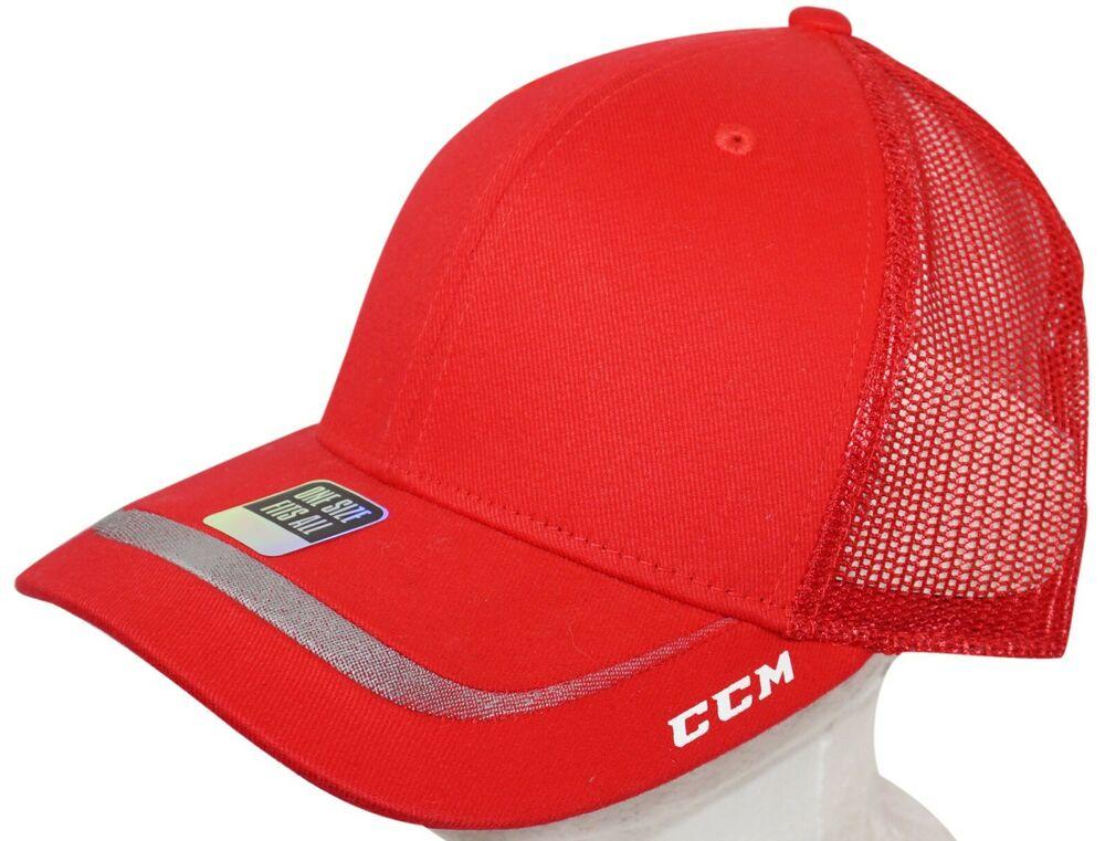 CCM HOCKEY ADULT RED W/ SILVER STRIPE 