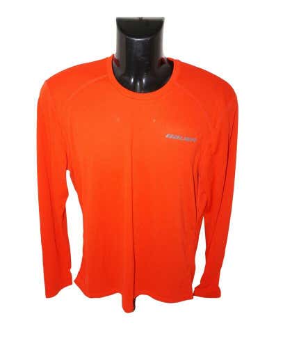 BAUER HOCKEY TRAINING 37.5 PREMIUM LONG SLEEVE TEE - RED SHIRT M ADULT MEDIUM