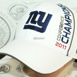 NEW YORK NY GIANTS REEBOK NFL XLVI - NFC CONFERENCE 2011 CHAMPIONS HAT - STYLE 1