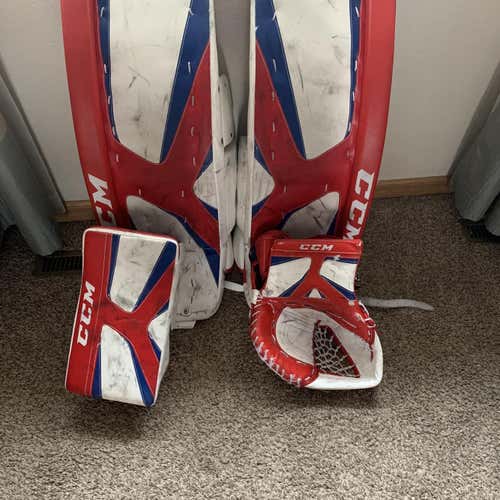 White Senior 33" Regular  Goalie Full Set