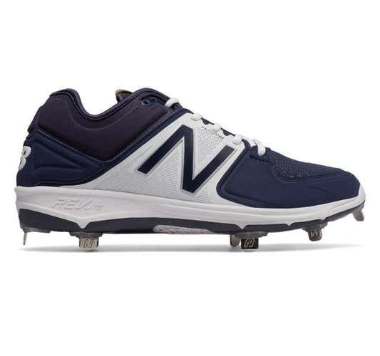 New Balance 3000v3 Navy/white Metal Cleats size 10