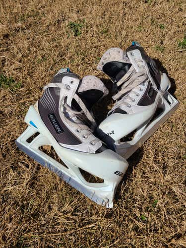 Used Senior Bauer Reactor 7000 Hockey Goalie Skates Regular Width Size 10