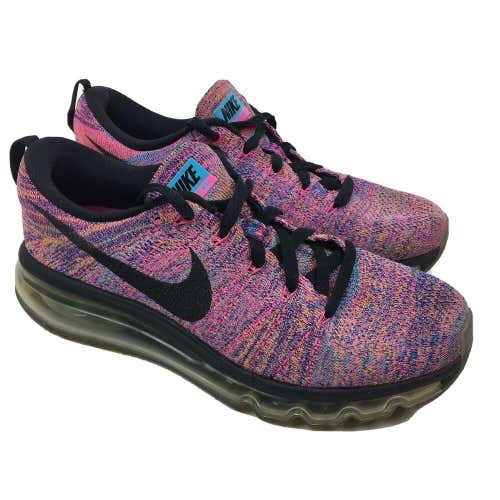 Nike Flyknit Air Max Multicolor Concord Crimson Running Shoe/Sneakers Women Sz 8