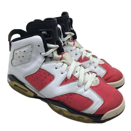 Nike Air Jordan VI (6) Retro GS White/Coral Basketball Sneaker 384665-161 Sz 7Y
