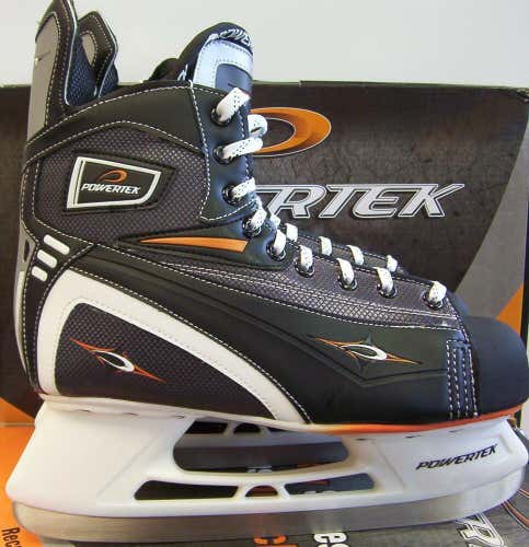 New Powertek Q5 Ice Hockey Skates size youth 10 D kids recreational rec 10.0 yth