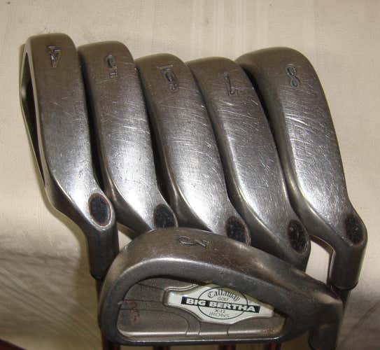 Callaway Big Bertha X-12 Iron Set 3 4 5 6 7 8 Steel Shaft Memphis 10 "98"