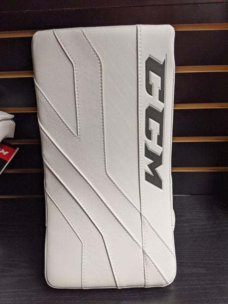 White New Sr. CCM Regular Axis 1.9 Goalie Blocker