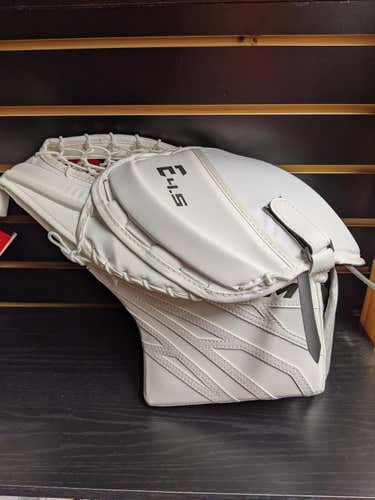 Sr. Regular White CCM Extreme Flex E4.5 Goalie Catch Glove - NEW