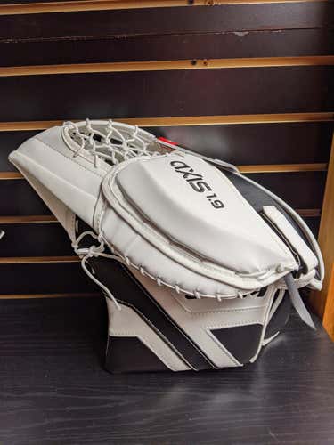 White/Black Int. Regular CCM Axis 1.9 Goalie Catch Glove - NEW