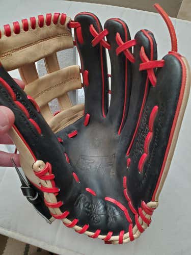 Used Rawlings Right Hand Throw Heart of the Hide Baseball Glove 12.75"